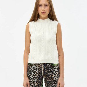Ganni Cable Knit Sweater Vest